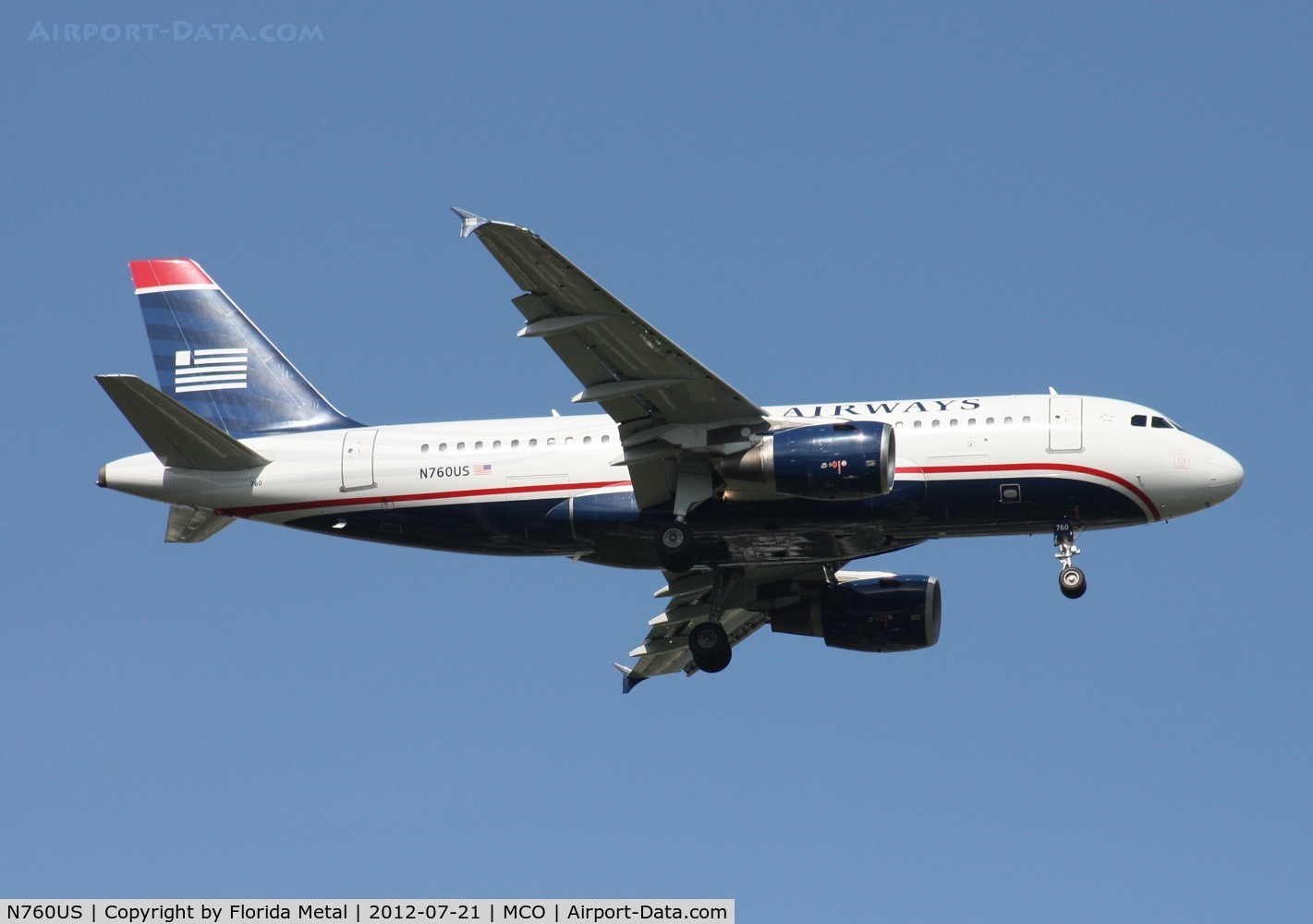 N760US, 2000 Airbus A319-112 C/N 1354, US Airways A319