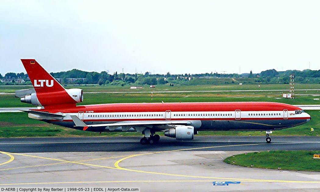 D-AERB, 1991 McDonnell Douglas MD-11F C/N 48484, McDonnell-Douglas MD-11 [48484] (LTU) Dusseldorf~D 23/05/1998