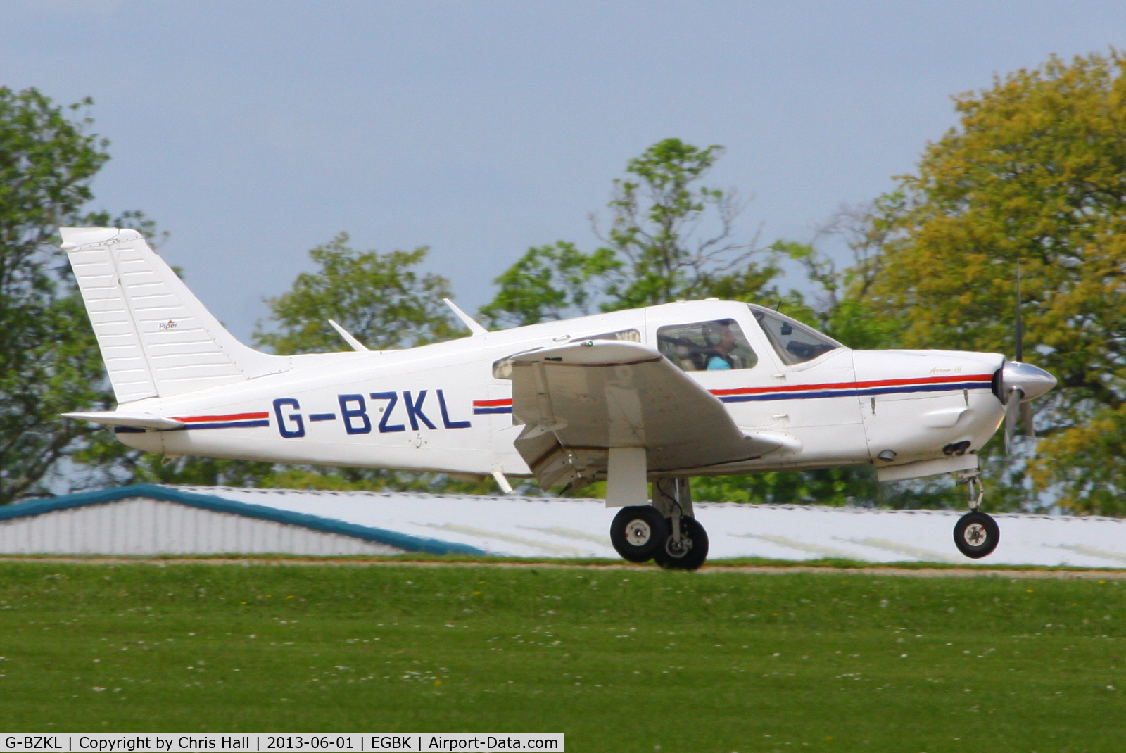 G-BZKL, 1977 Piper PA-28R-201 Cherokee Arrow III C/N 28R-7737152, at AeroExpo 2013