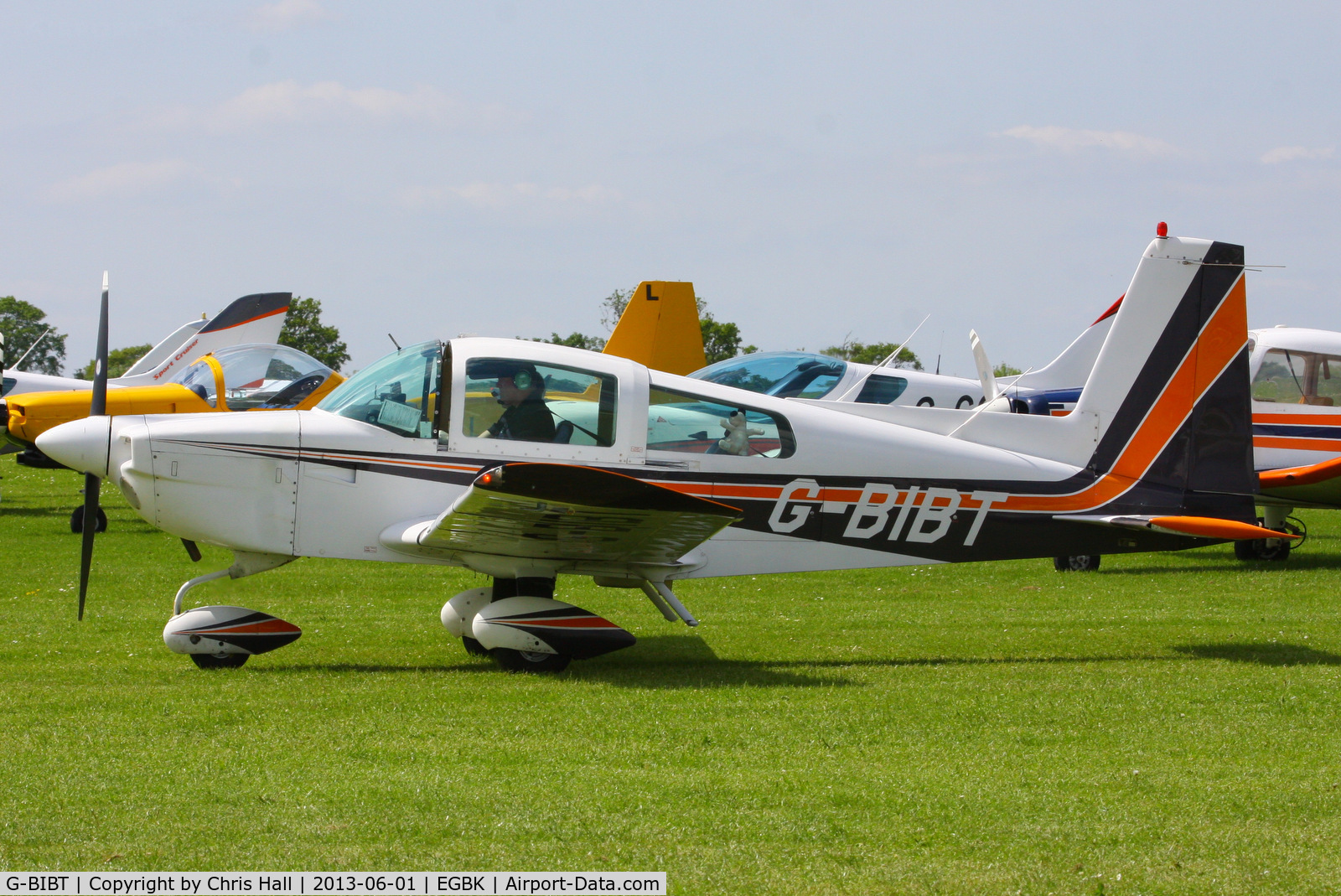 G-BIBT, 1978 Gulfstream American AA-5B Tiger C/N AA5B-1047, at AeroExpo 2013