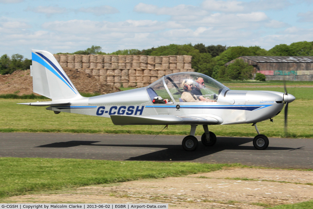 G-CGSH, 2010 Cosmik EV-97 TeamEurostar UK C/N 3604, Cosmik EV-97 TeamEurostar UK at The Real Aeroplane Club's Jolly June Jaunt, Breighton Airfield, 2013.