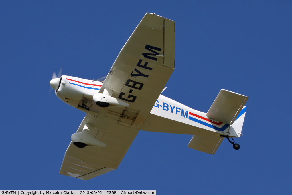 G-BYFM, 2000 Jodel DR-1050 M1 Excellence Replica C/N PFA 304-13237, Jodel DR1050 M1 Excellence(Replica) at The Real Aeroplane Company's Jolly June Jaunt, Breighton Airfield, 2013.