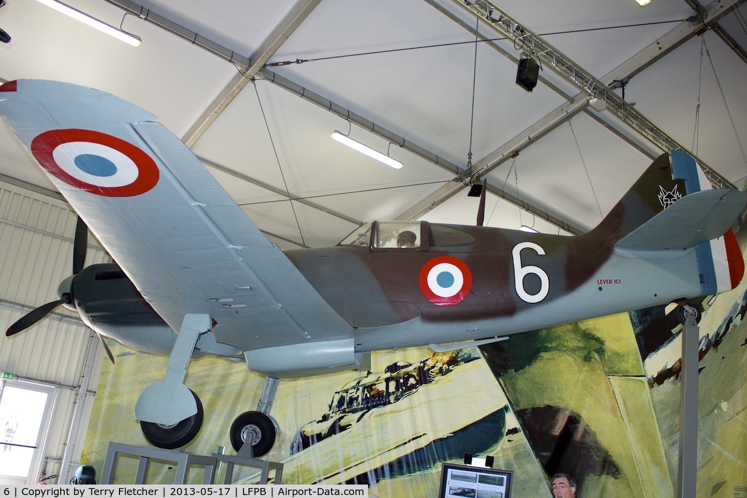 6, Dewoitine D.520 C/N 862, Exhibited at The Air & Space Museum at Le Bourget , Paris, France