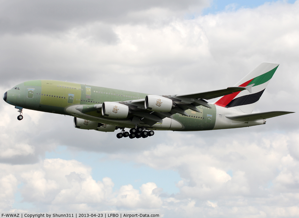 F-WWAZ, 2013 Airbus A380-861 C/N 0127, C/n 0127 - For Emirates as A6-EEJ