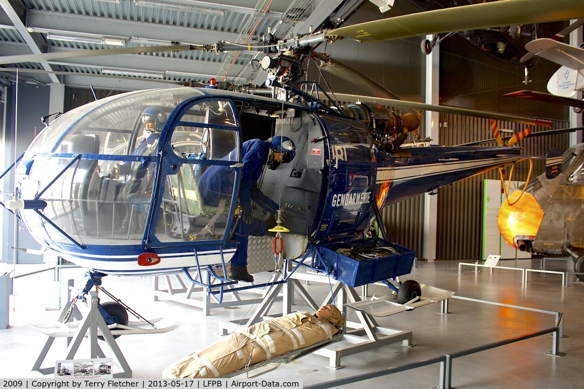 2009, Sud Aviation SA-319B Alouette III C/N 2009, Exibited at the AIR & SPACE MUSEUM , Le Bourget , Paris