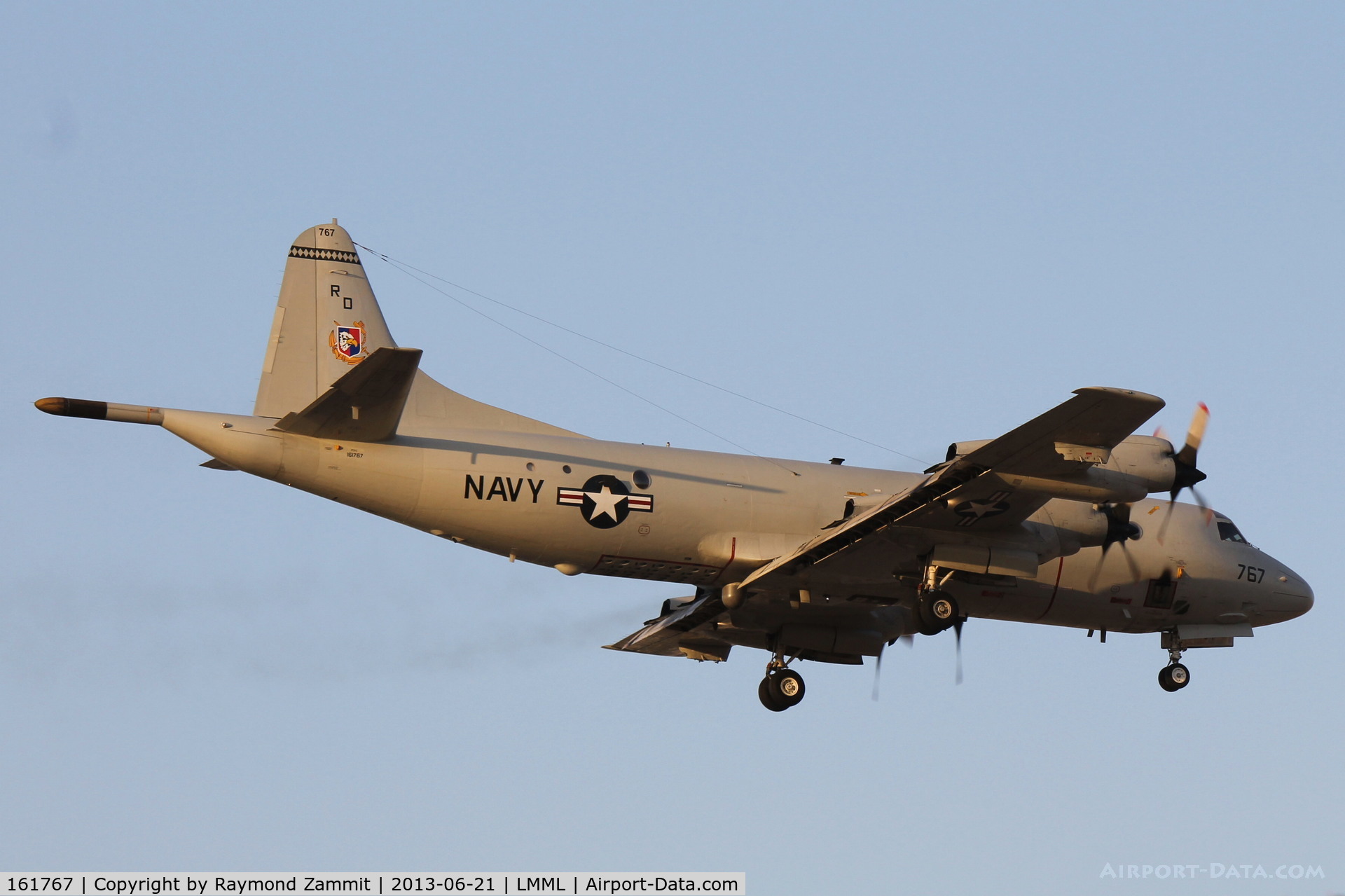 161767, 1985 Lockheed P-3C Orion C/N 285G-5783, P3 Orion 161767/767 PD of US Navy performing touch and go.