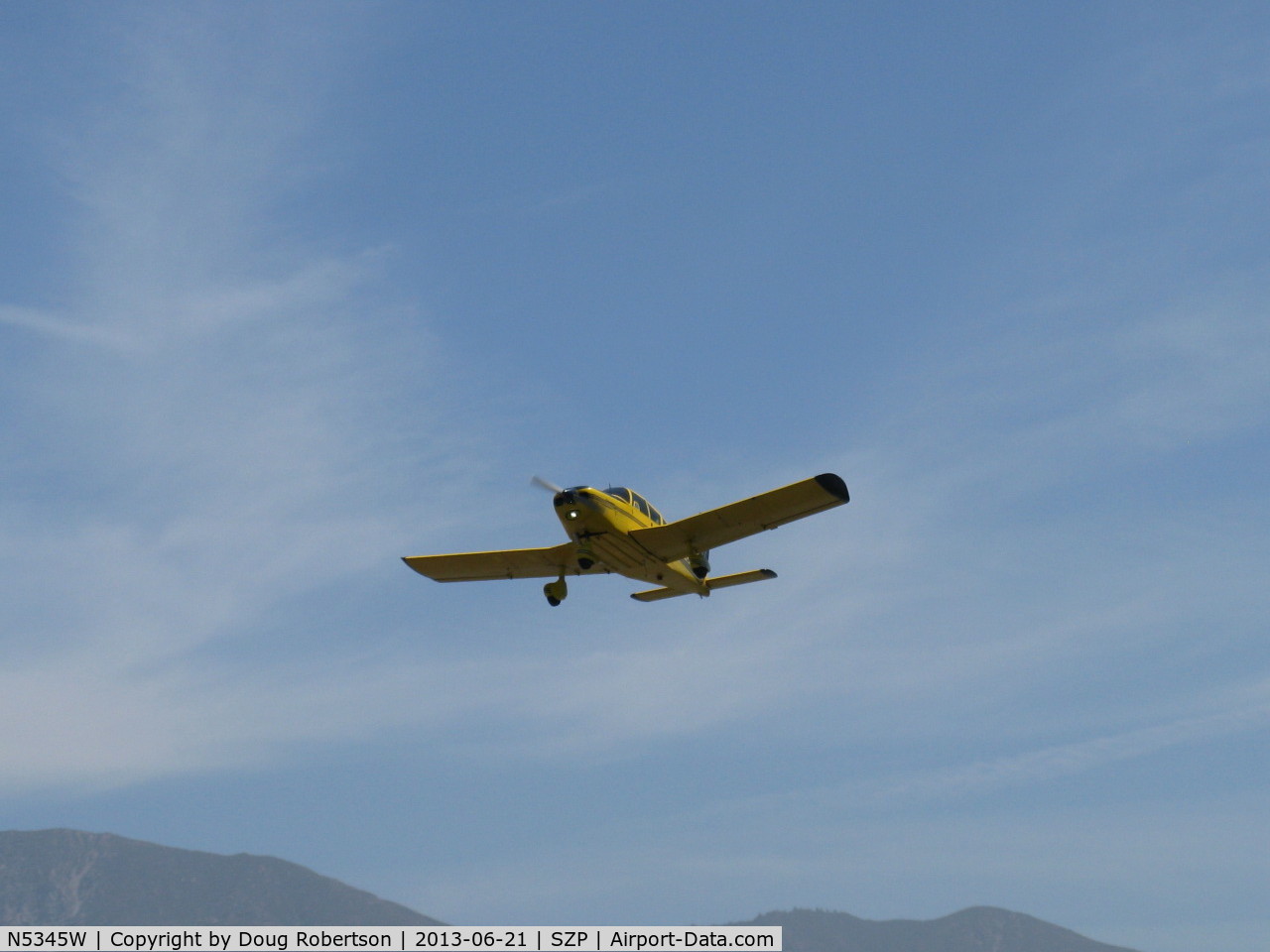 N5345W, 1962 Piper PA-28 C/N 28-404, 1962 Piper PA-28-150 CHEROKEE, Lycoming O-320-E2A 150 Hp, takeoff climb Rwy 22