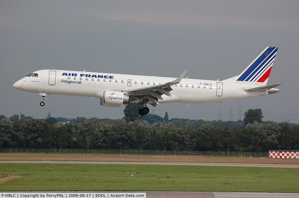 F-HBLC, 2007 Embraer 190AR (ERJ-190-100IGW) C/N 19000080, Air France ERJ190 landing