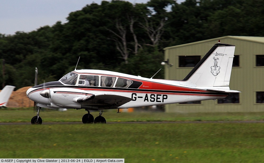 G-ASEP, 1963 Piper PA-23-235 Apache C/N 27-541, Originally owned to, C.S.E. Aviation Ltd in January 1963 and currently with, Air Warren Ltd since April 1990.