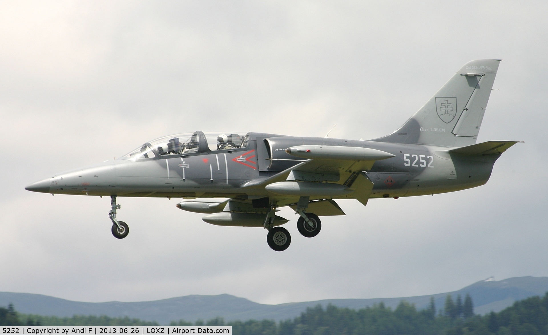 5252, Let L-39 C/N 23456789876, L-39 Albatross Slovak Air Force