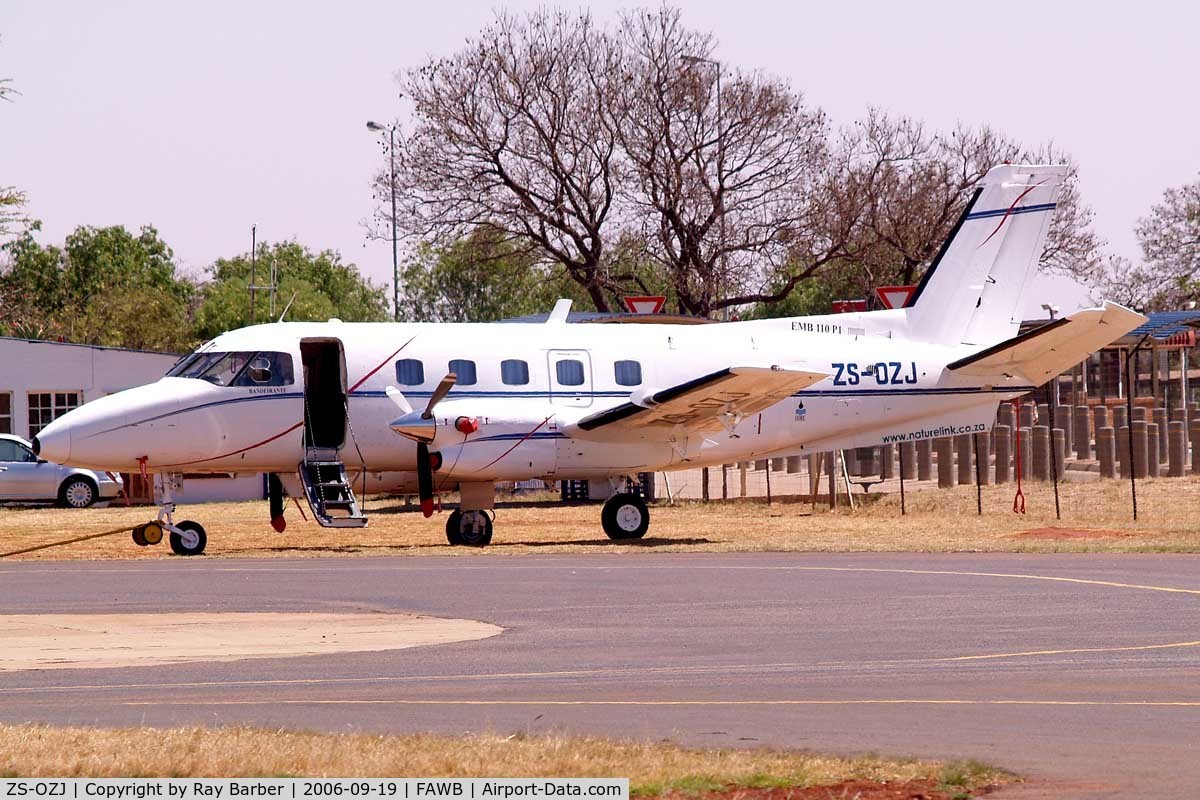 ZS-OZJ, 1983 Embraer EMB-110P1A Bandeirante C/N 110439, Embraer EMB-110P1A Bandeirante [110439] (Naturelink Charter) Pretoria-Wonderboom~ZS 19/09/2006