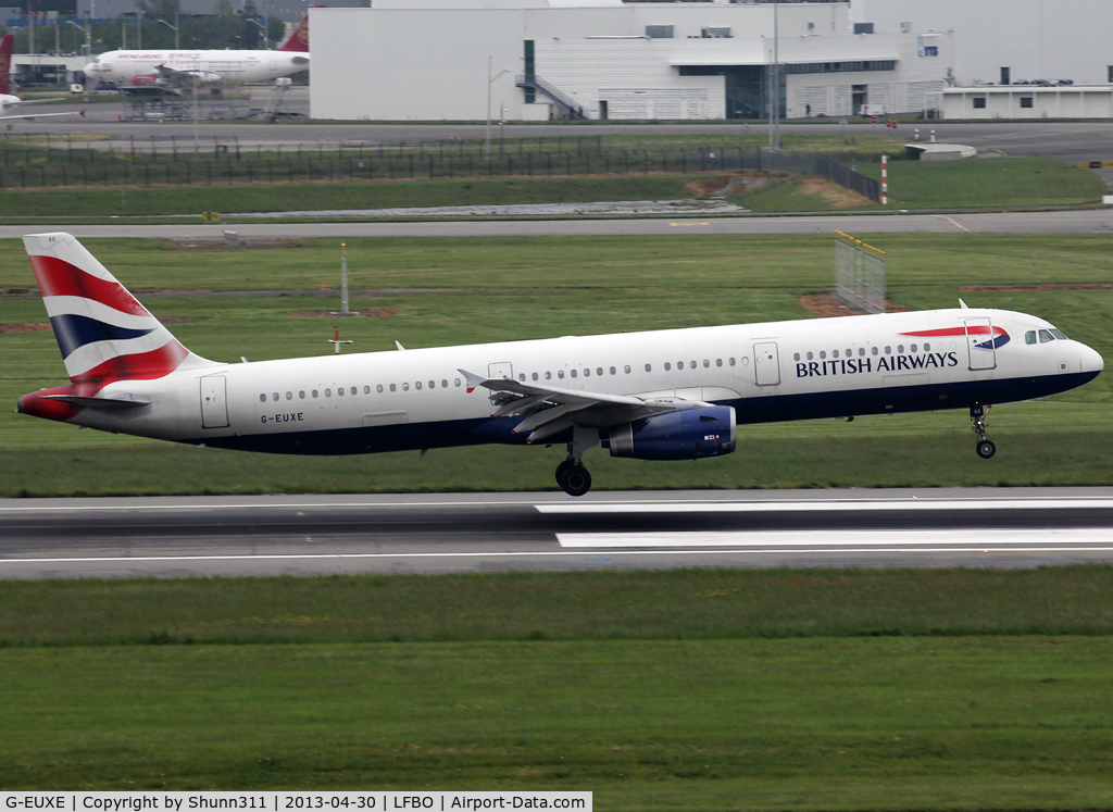 G-EUXE, 2004 Airbus A321-231 C/N 2323, Landing rwy 14R