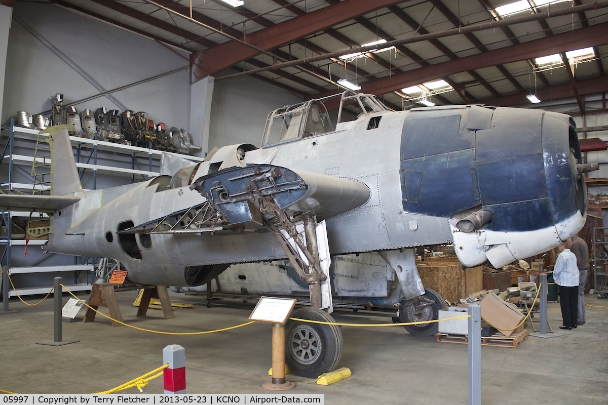 05997, Grumman TBF-1 Avenger C/N 4045, Under restoration , At Yanks Air Museum , Chino