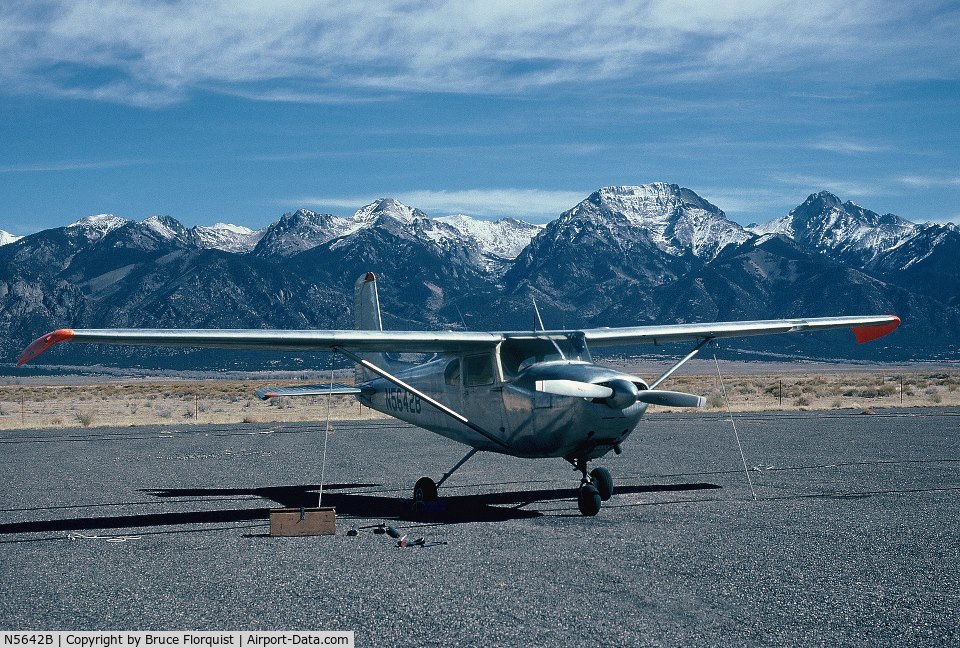 N5642B, 1956 Cessna 182 Skylane C/N 33642, Taken at the Baca Grande airfield near Alamosa CO in about 1982