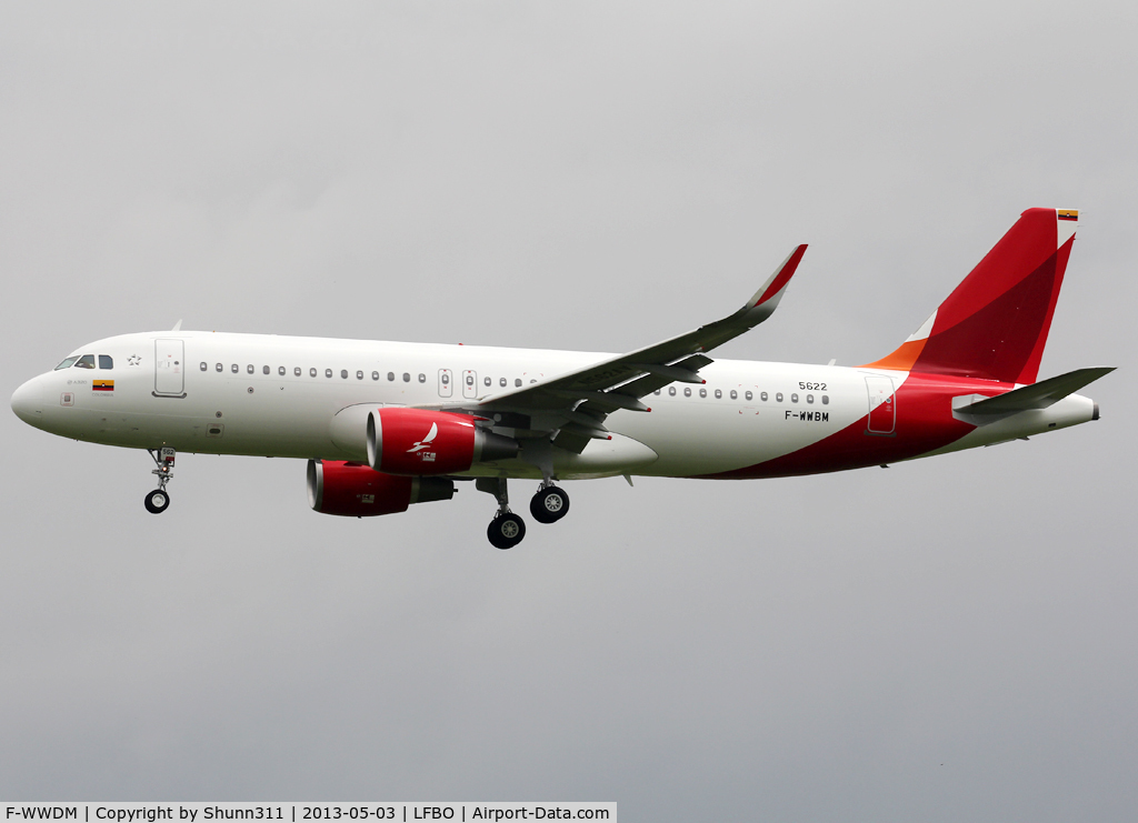 F-WWDM, 2013 Airbus A320-214 C/N 5622, C/n 5622 - To be N562AV in new Avianca c/s but without titles