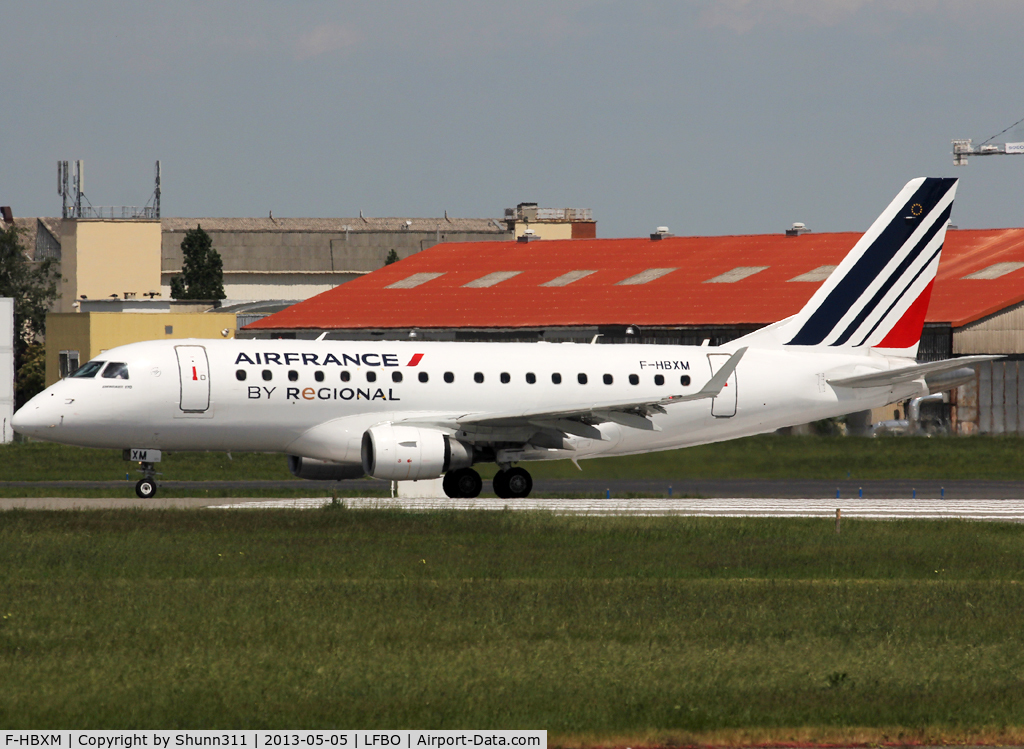 F-HBXM, 2003 Embraer 170LR (ERJ-170-100LR) C/N 17000010, Lining up rwy 32R for departure in modified new Air France c/s