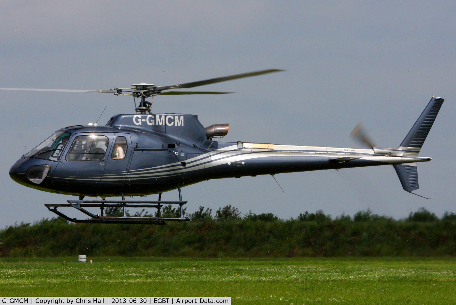 G-GMCM, 2008 Eurocopter AS-350B-3 Ecureuil Ecureuil C/N 4576, being used for ferrying race fans to the British F1 Grand Prix at Silverstone