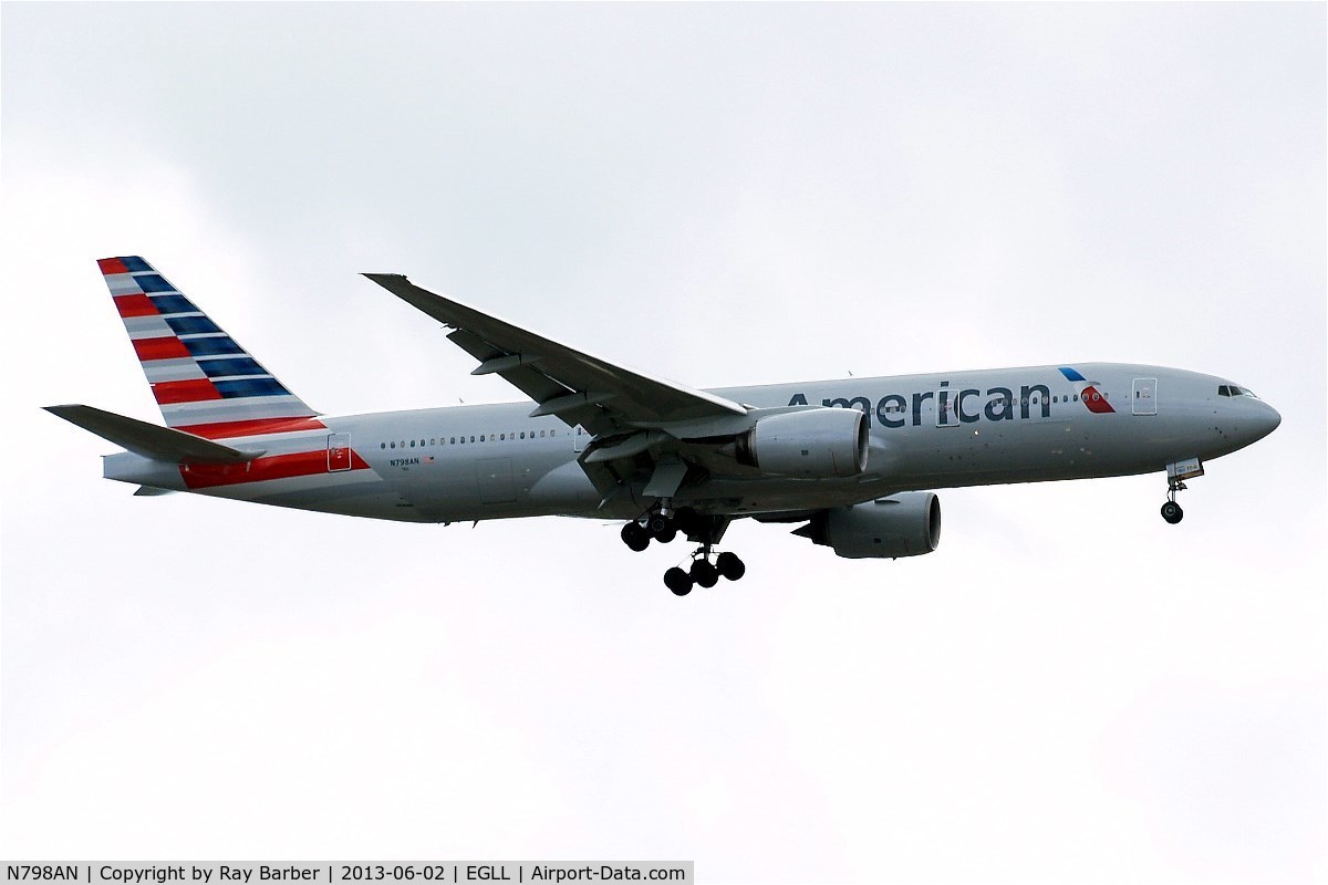 N798AN, 2001 Boeing 777-223 C/N 30797, Boeing 777-223ER [30797] (American Airlines) Home~G 02/06/2013. On approach 27L.