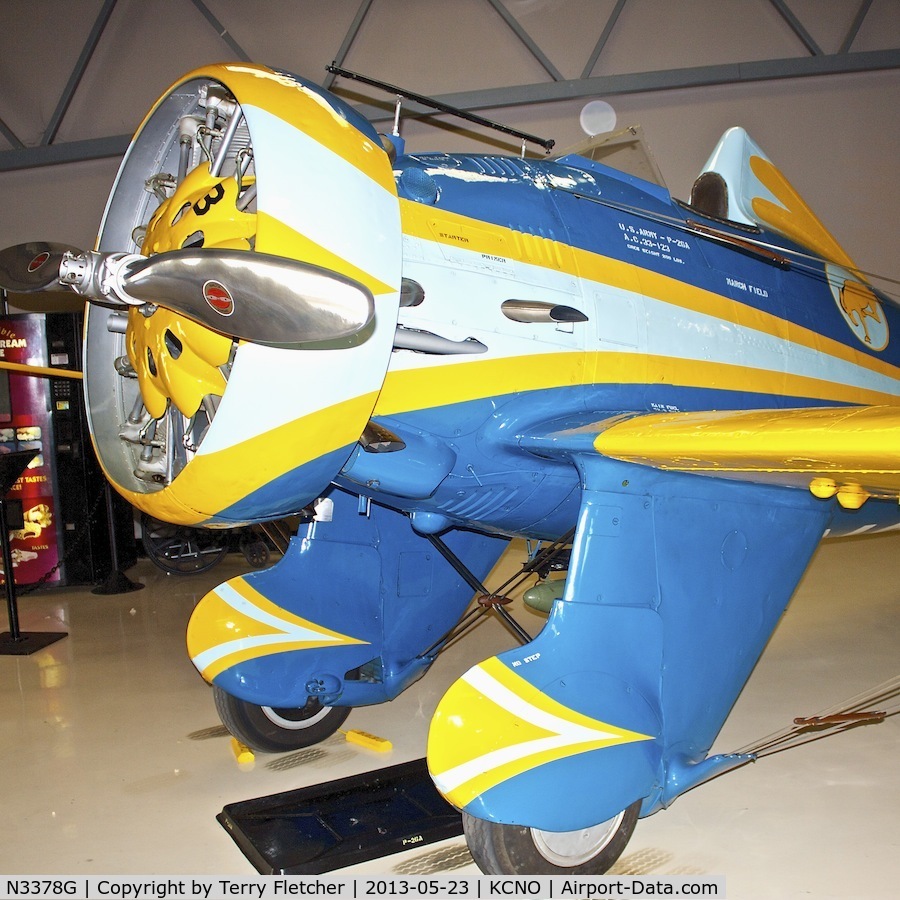 N3378G, 1933 Boeing P-26 Peashooter C/N 33123, Exhibited at Planes of Fame Museum , Chino , California