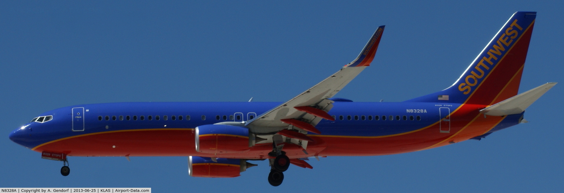 N8328A, 2012 Boeing 737-8H4 C/N 38818, Southwest Airlines, seen here at Las Vegas Int´l(KLAS)