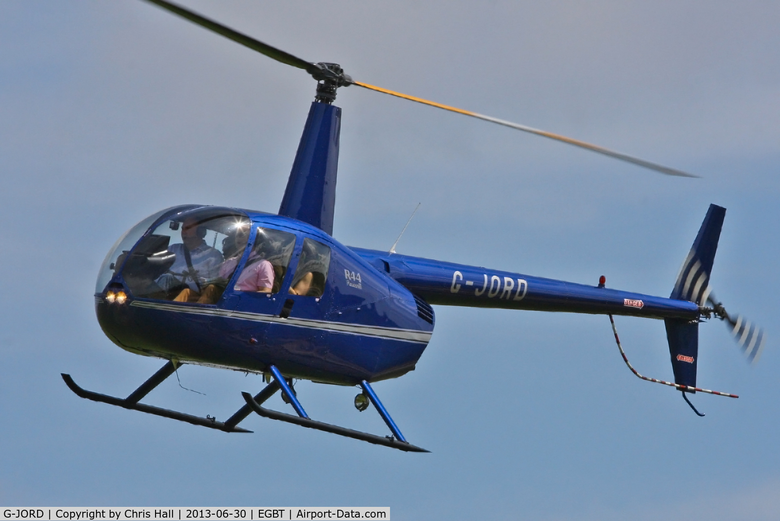 G-JORD, 2007 Robinson R44 II C/N 11725, being used for ferrying race fans to the British F1 Grand Prix at Silverstone
