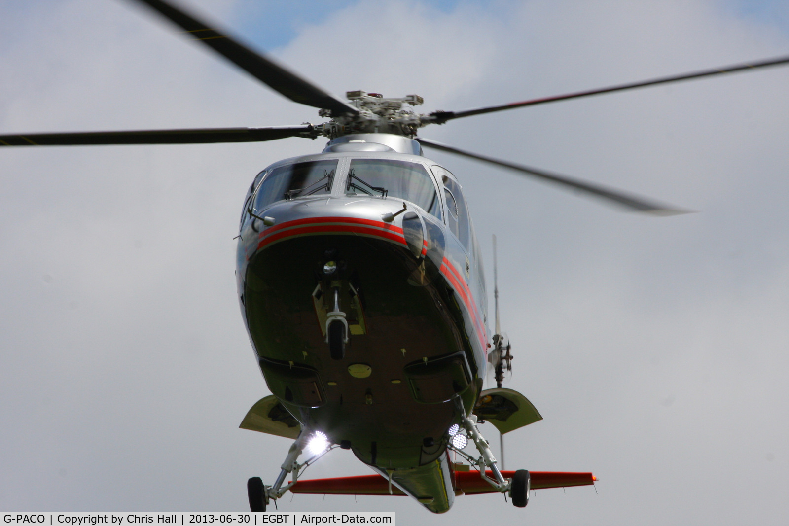 G-PACO, 2009 Sikorsky S-76C C/N 760782, being used for ferrying race fans to the British F1 Grand Prix at Silverstone