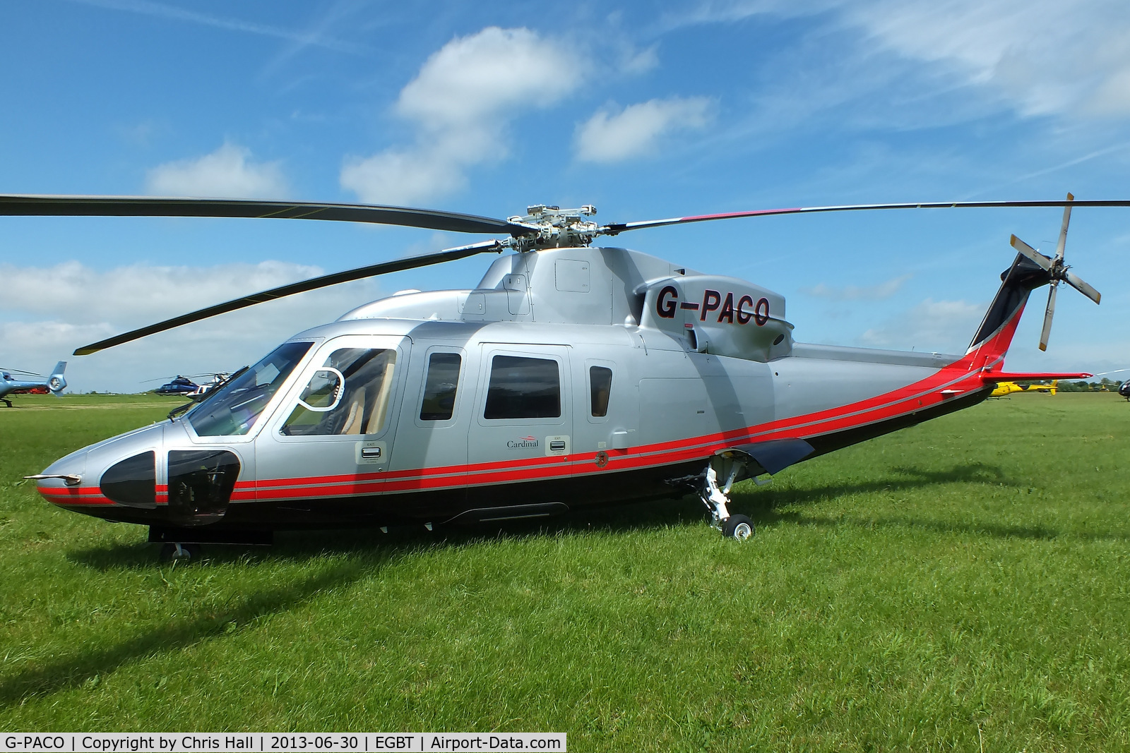 G-PACO, 2009 Sikorsky S-76C C/N 760782, being used for ferrying race fans to the British F1 Grand Prix at Silverstone