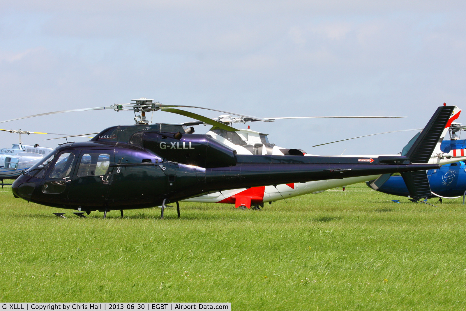 G-XLLL, 1981 Aerospatiale AS-355F-1 Twin Squirrel C/N 5033, being used for ferrying race fans to the British F1 Grand Prix at Silverstone
