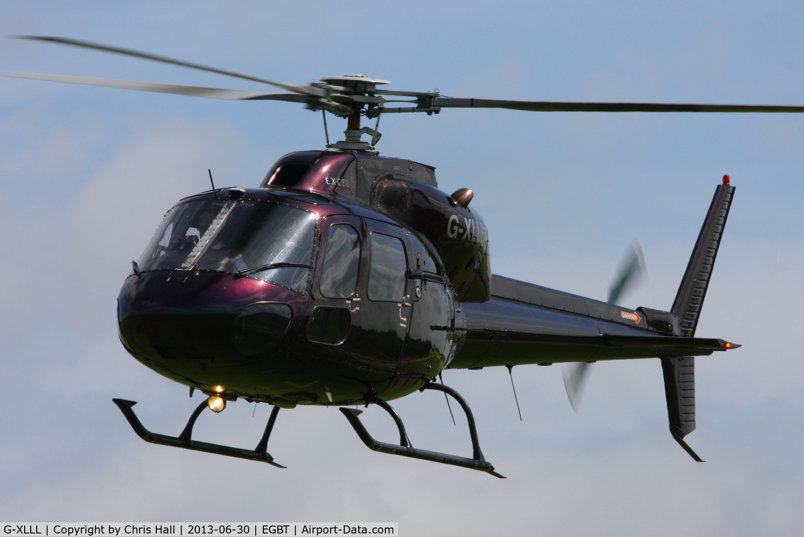 G-XLLL, 1981 Aerospatiale AS-355F-1 Twin Squirrel C/N 5033, being used for ferrying race fans to the British F1 Grand Prix at Silverstone