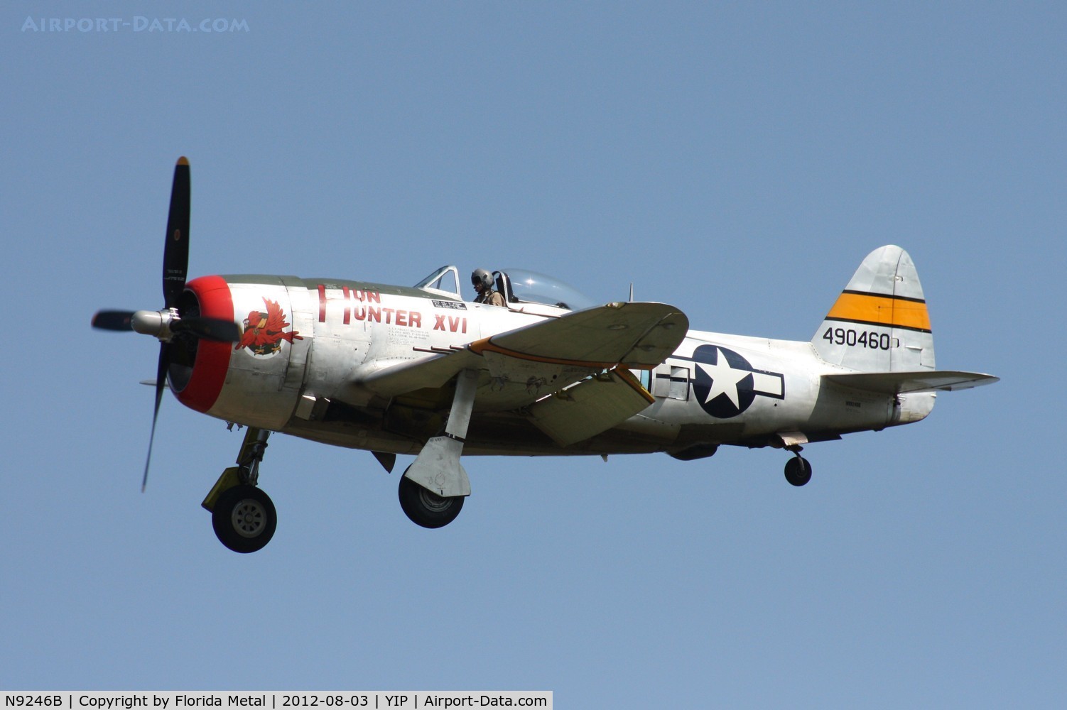 N9246B, 1944 Republic P-47D Thunderbolt C/N 339-55605, Hun Hunter XVI