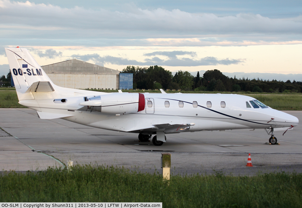 OO-SLM, 2008 Cessna 560XL Citation XLS C/N 560-5781, Parked at the Airport...