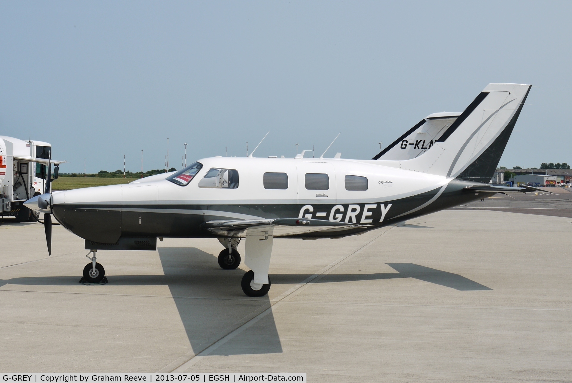G-GREY, 1998 Piper PA-46-350P Malibu Mirage C/N 4636155, Parked at Norwich.
