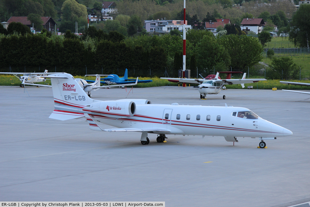 ER-LGB, 2002 Learjet 60 C/N 60-255, First Visit to Innsbruck