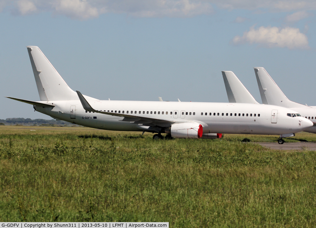 G-GDFV, 1998 Boeing 737-85F C/N 28821, Parked at Latecoere Aeroservices facility before delivery...