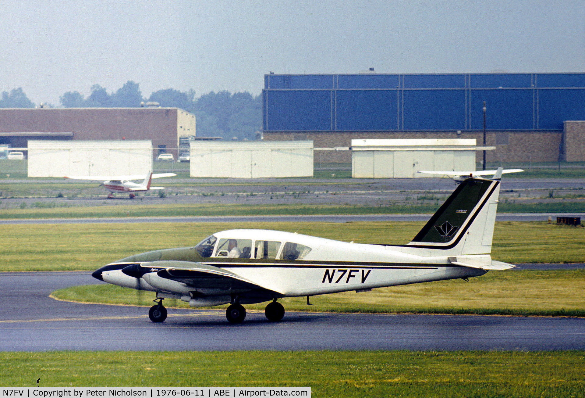 N7FV, Piper PA-23-250 Aztec C/N not known, P-23-250 Aztec as seen at Allentown in the Summer of 1976.