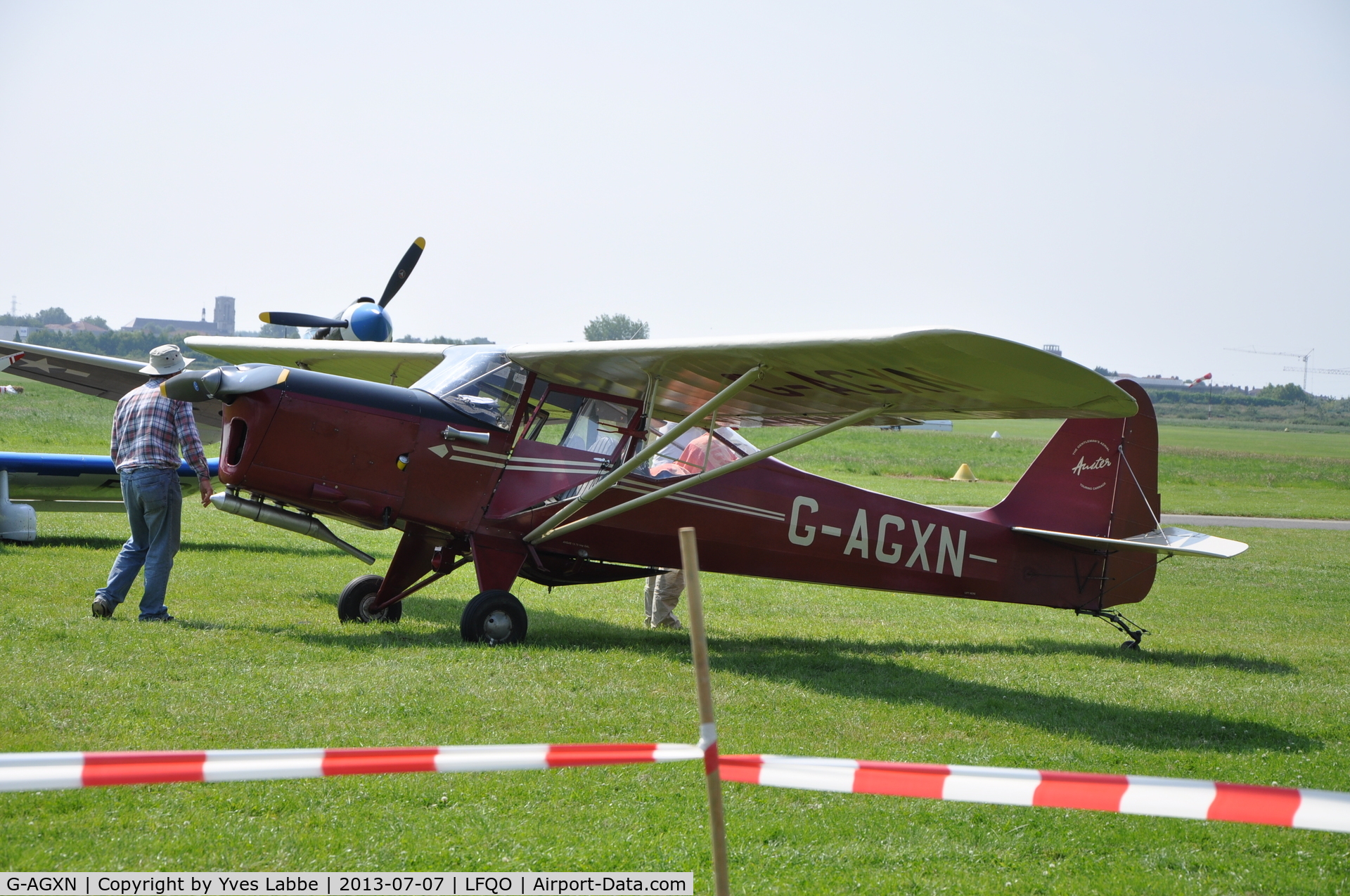 G-AGXN, 1946 Auster J-1N Alpha C/N 1963, air show in Lille Marcq airfield on July 07 2013