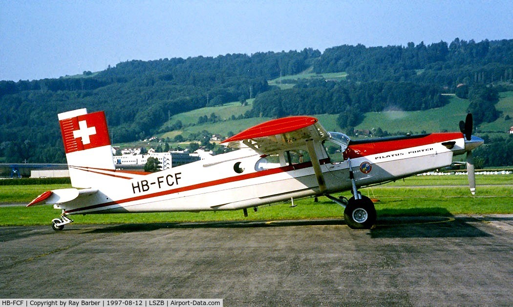 HB-FCF, 1966 Pilatus PC-6/B1-H2 Turbo Porter C/N 614, Pilatus PC-6/B1-H2 Turbo Porter [614] Bern-Belp~HB 12/08/1997
