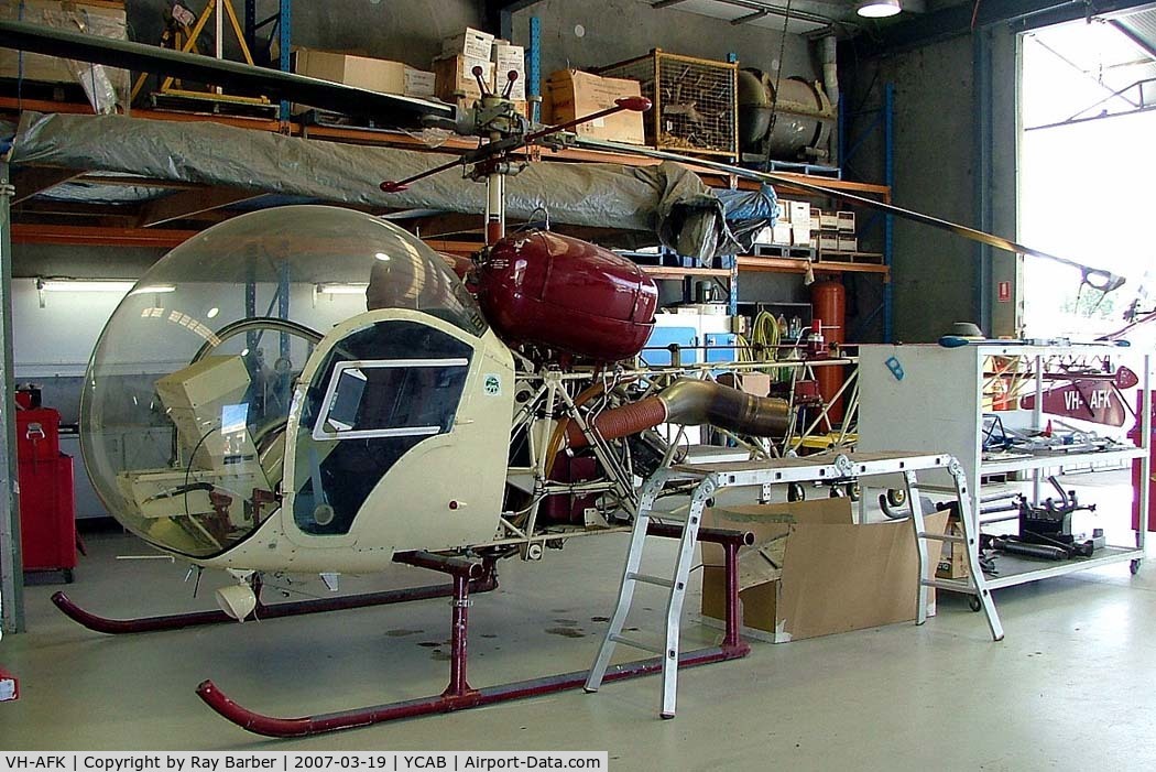 VH-AFK, 1970 Bell 47G-3B2 C/N 6791, Bell 47G-3B2 [6791] (AMT Helicopters) Caboolture~VH 19/03/2007