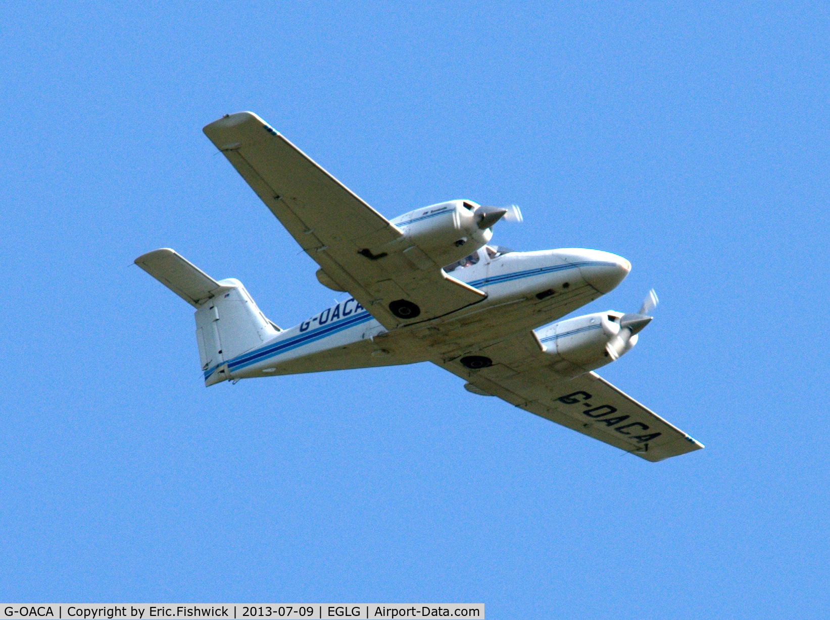 G-OACA, 1979 Piper PA-44-180 Seminole C/N 44-7995202, 43. G-OACA from Panshanger Airfield overflying Tewin Village.