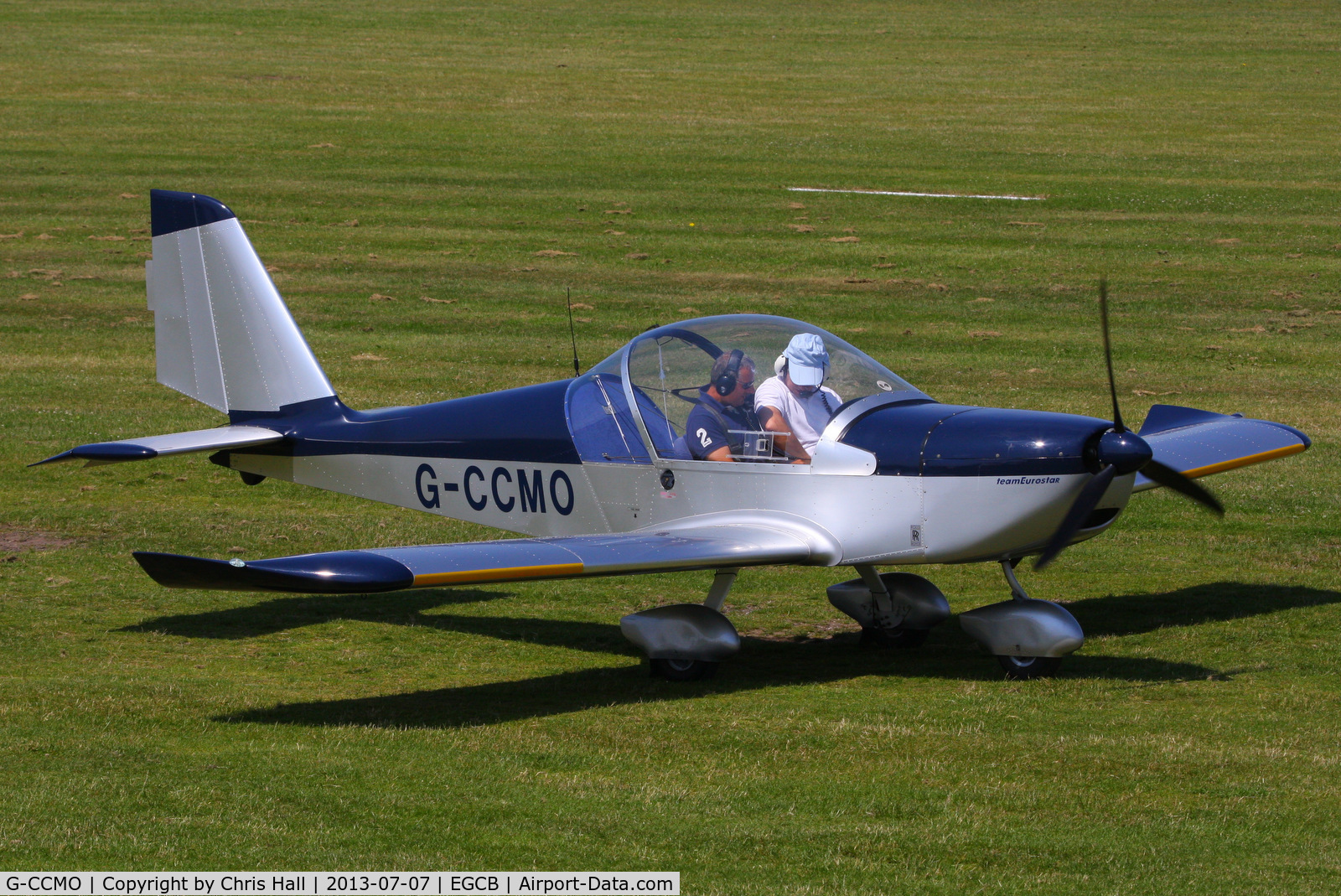 G-CCMO, 2003 Aerotechnik EV-97A Eurostar C/N PFA 315-14155, at the Barton open day and fly in