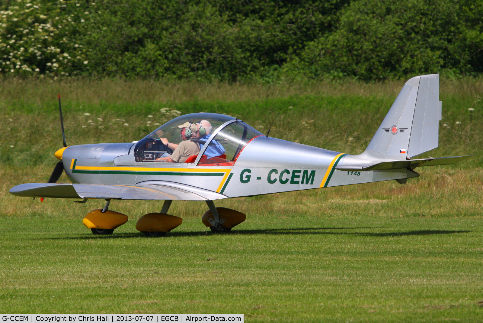 G-CCEM, 2003 Aerotechnik EV-97A Eurostar C/N PFA 315-13987, at the Barton open day and fly in