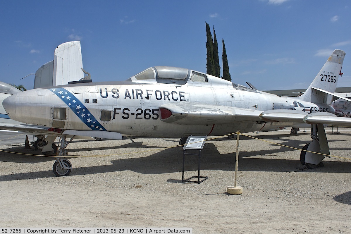 52-7265, 1953 Republic RF-84K-17-RE Thunderflash C/N 221, At Planes of Fame Museum , Chino , California