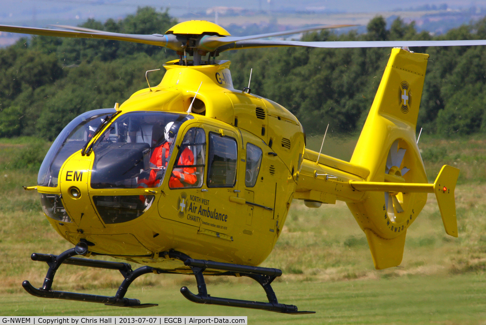G-NWEM, 2003 Eurocopter EC-135T-2 C/N 0270, at the Barton open day and fly in