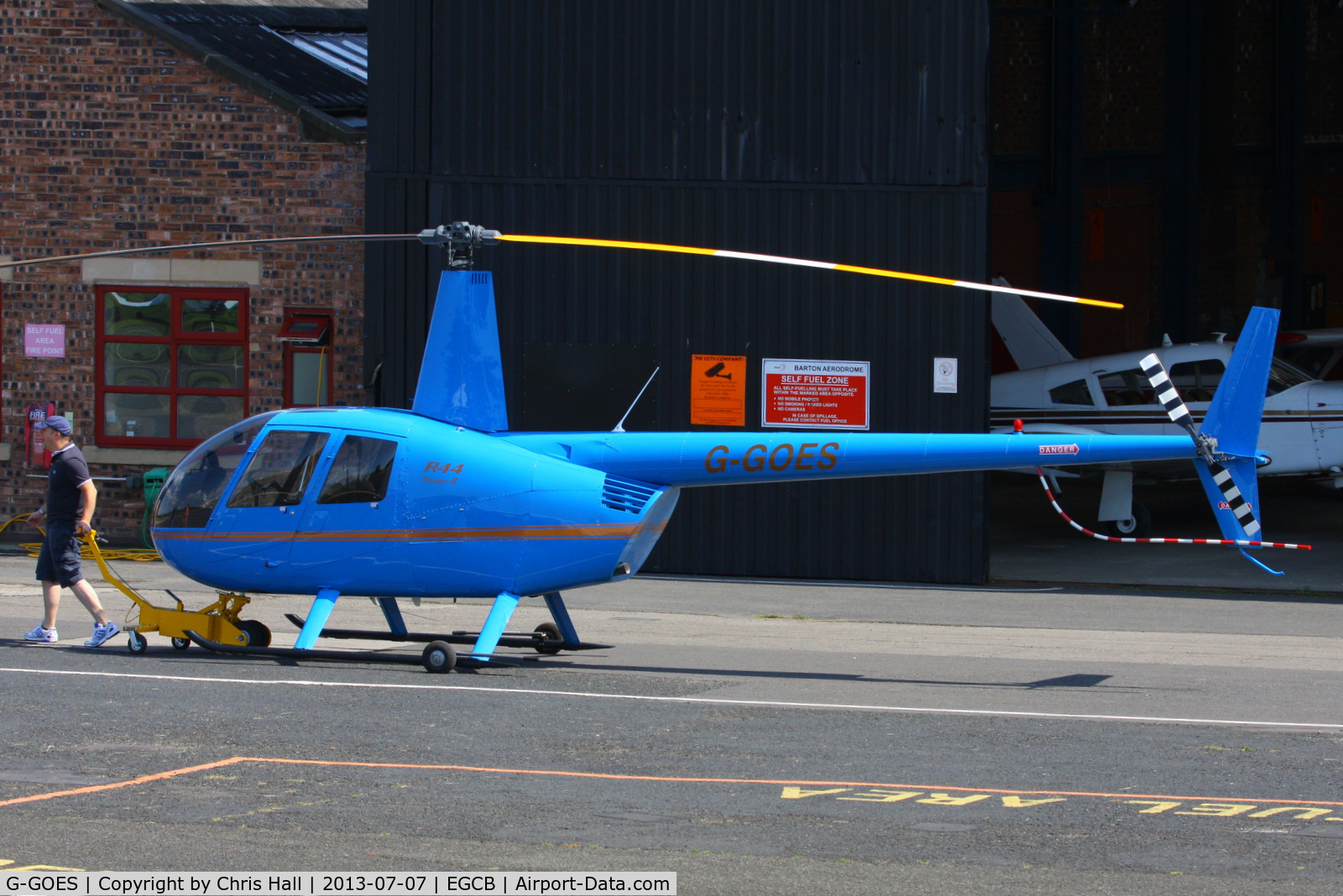 G-GOES, 2005 Robinson R44 Raven II C/N 10942, at the Barton open day and fly in