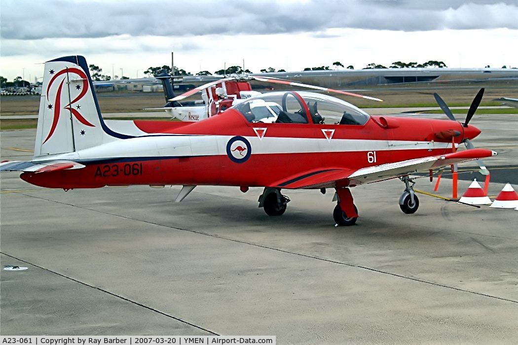 A23-061, Pilatus PC-9A C/N 561, PILATUS PC-9A [561] (Royal Australian Air Force) Melbourne-Essendon~VH 20/03/2007