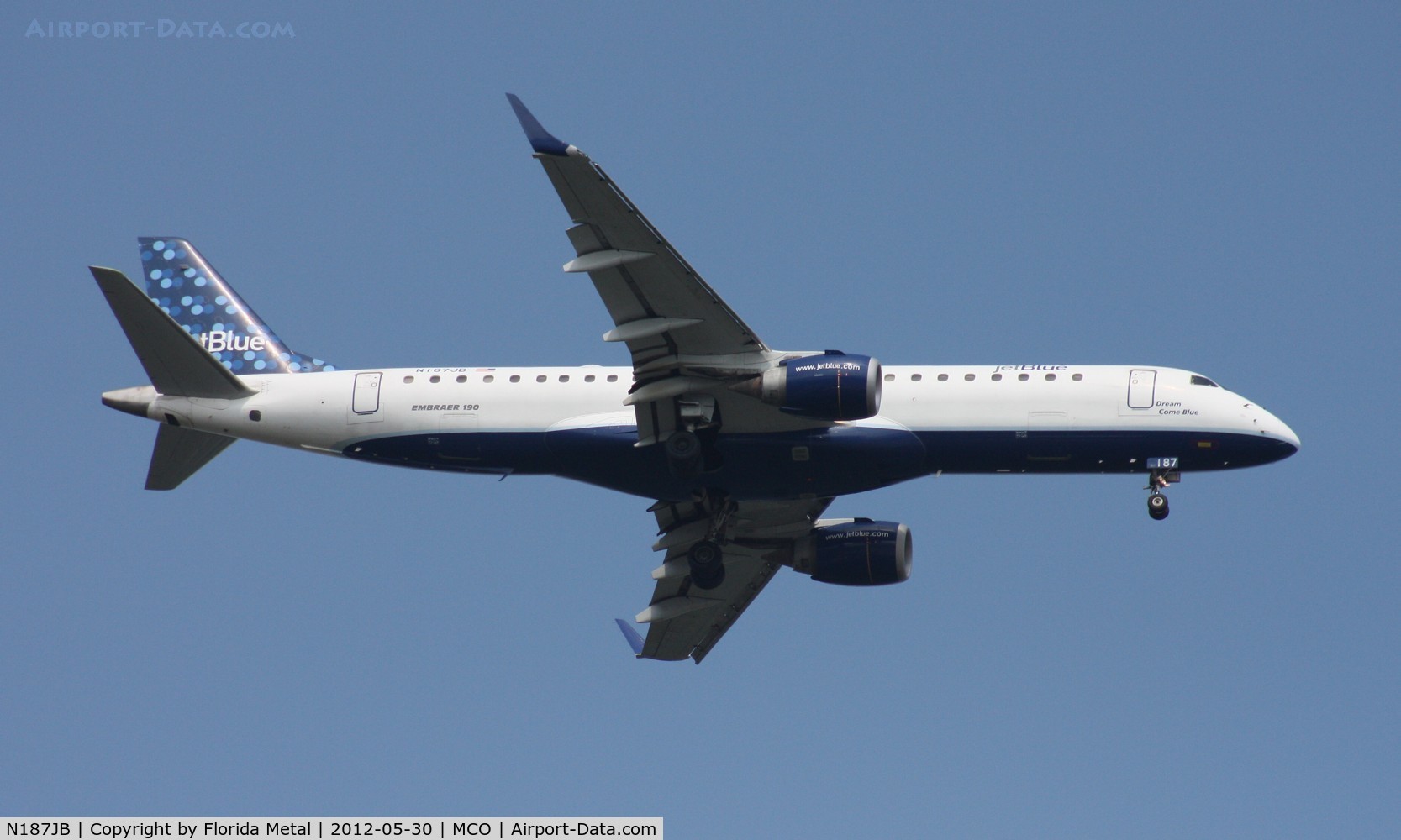 N187JB, 2005 Embraer 190AR (ERJ-190-100IGW) C/N 19000009, Jet Blue E190