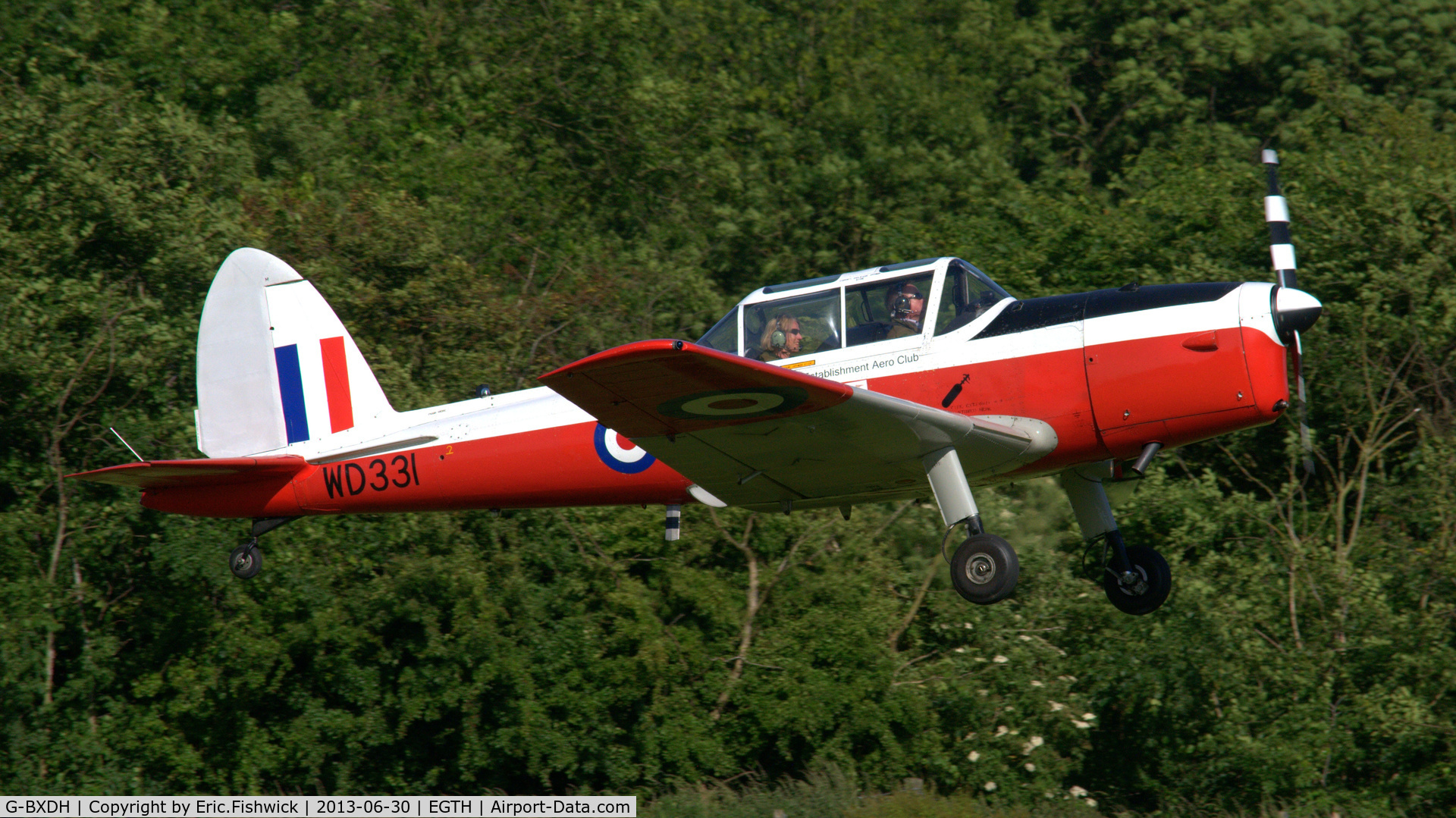 G-BXDH, 1951 De Havilland DHC-1 Chipmunk 22 C/N C1/0270, 42. WD331 departing the Shuttleworth Military Pagent Flying Day, 30 June 2013.