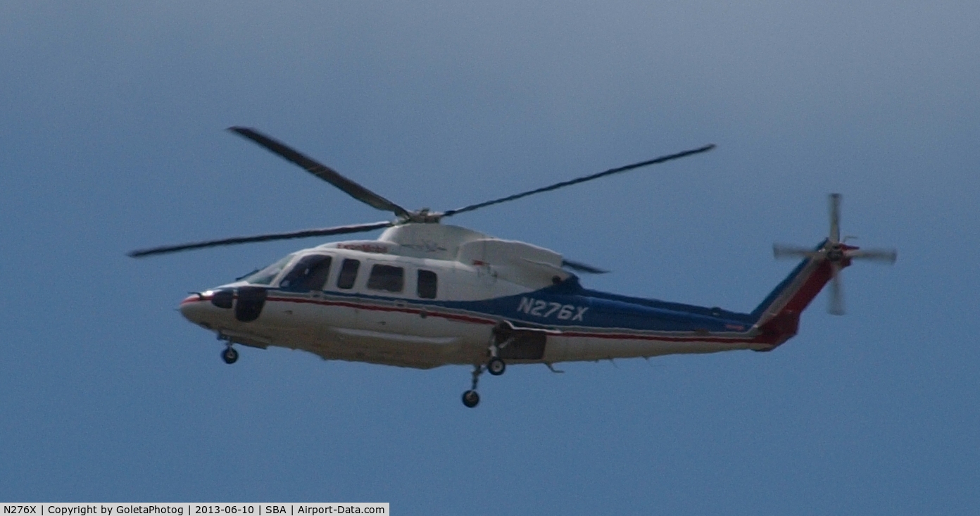 N276X, 1994 Sikorsky S-76C C/N 760405, flying into Goleta / Santa Barbara airport probably