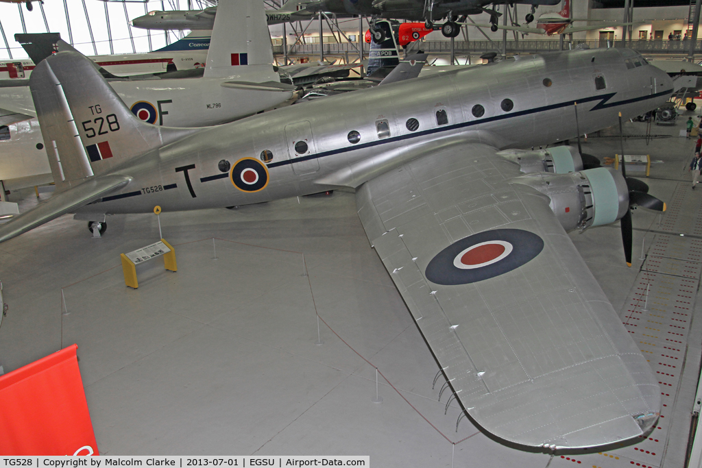 TG528, 1948 Handley Page Hastings C.1A C/N HP67/32, Handley Page Hastings C1A. In the AirSpace hangar, Imperial War Museum Duxford, July 2013.
