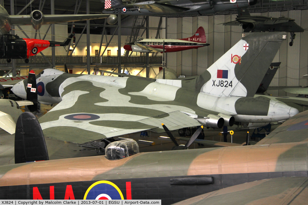 XJ824, 1961 Avro Vulcan B.2A C/N Set 24, Avro 698 Vulcan B2. In the AirSpace hangar, Imperial War Museum Duxford, July 2013.